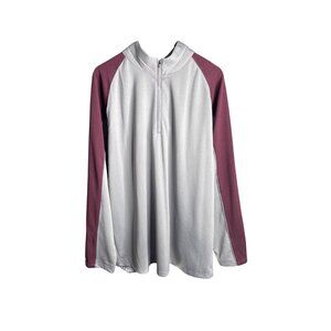 Holloway Men's Gray/Burgundy 1/4 Zip Pullover Size XXL